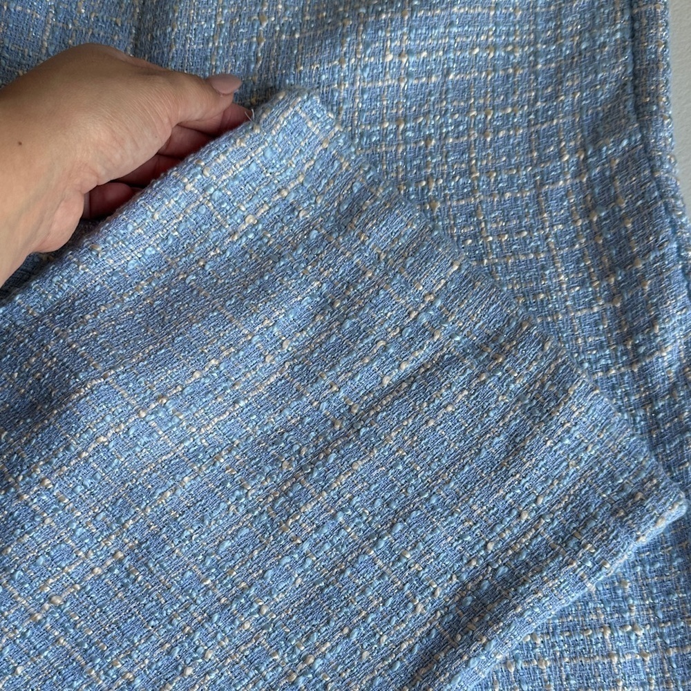 Jason Wu Blue Tweed Straight Leg Pants - Picture 2 of 6